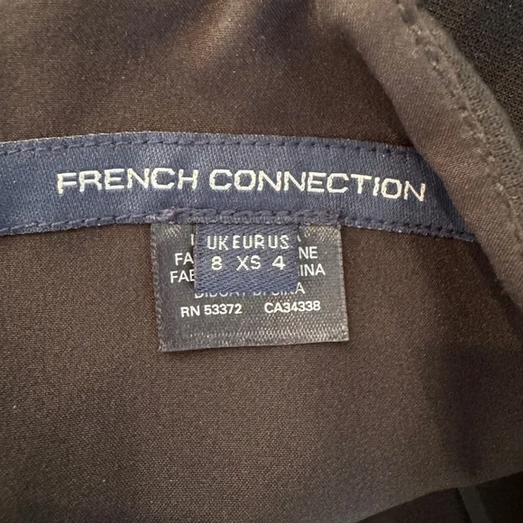 French Connection Black Spaghetti-Strap Whisper Mini Dress. Size 4. EUC. - Picture 3 of 4